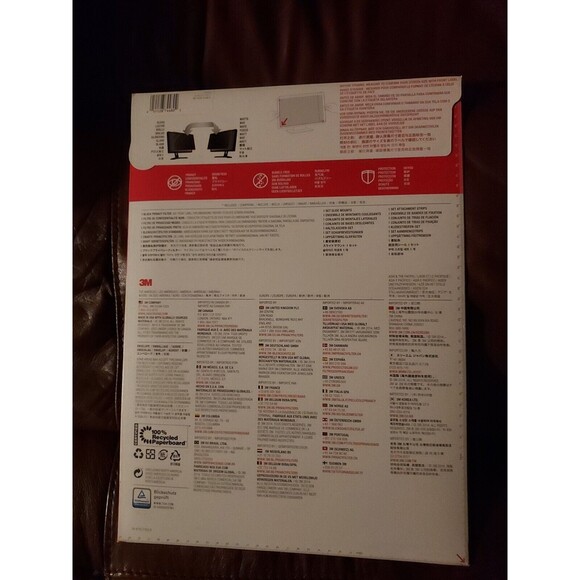 3M Privacy Filter 19" Wide Screen Monitor; Black 30.2cm x 37.7cm PF190C4B V25X - Picture 2 of 2